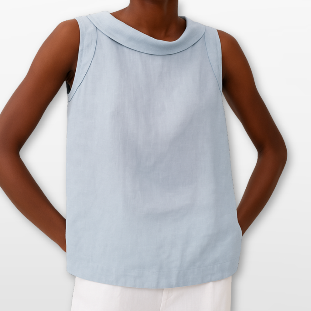Women Sleeveless Blouse Elegant Minimal Top
