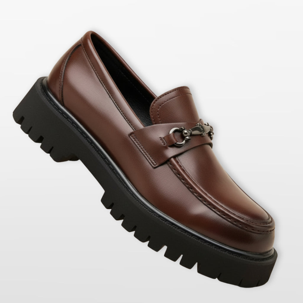 Men’s Chunky Loafers Platform Slip-On Shoes