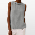 Women Sleeveless Draped Blouse