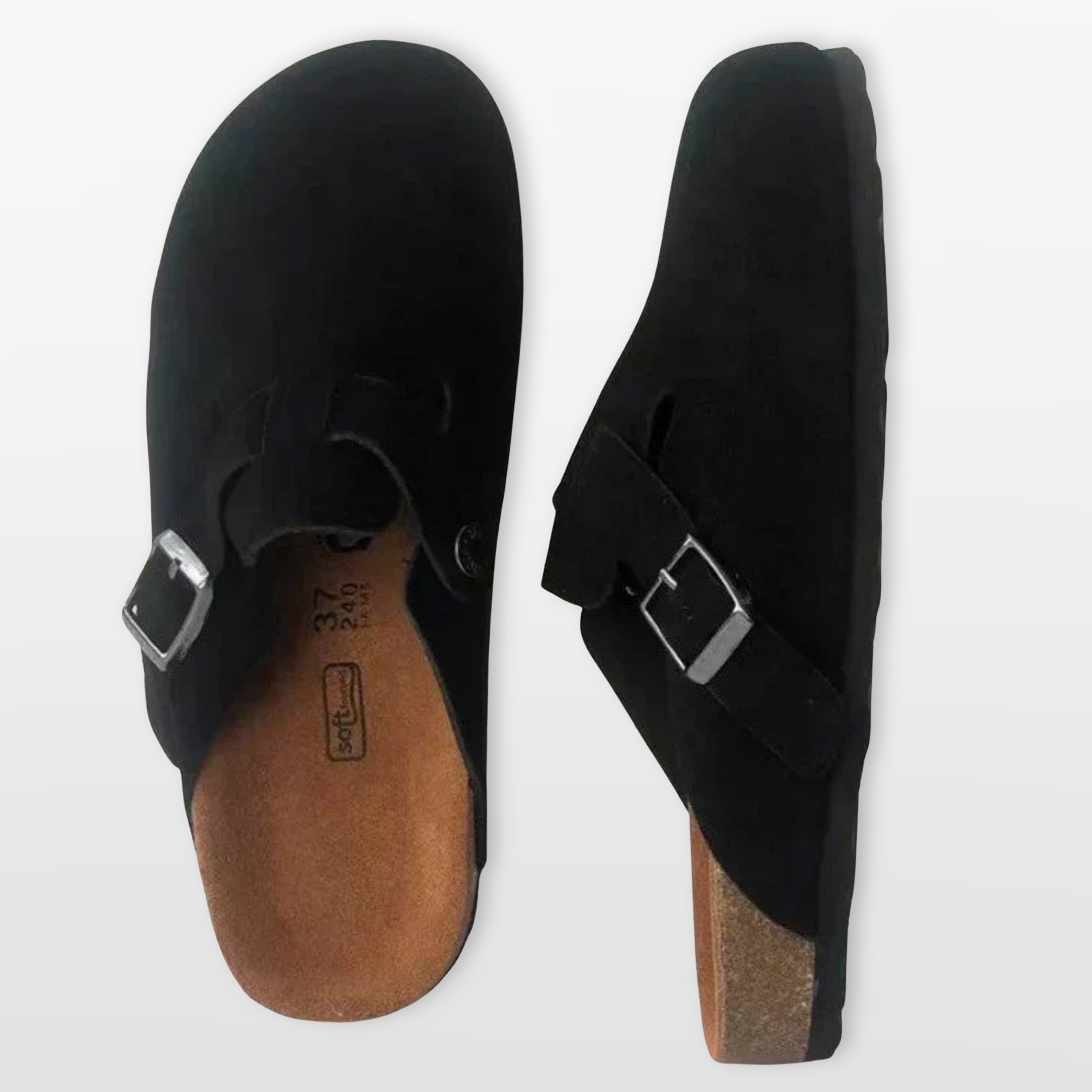 Men’s Suede Clogs Adjustable Strap Mules