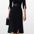 Women Belted Midi Dress