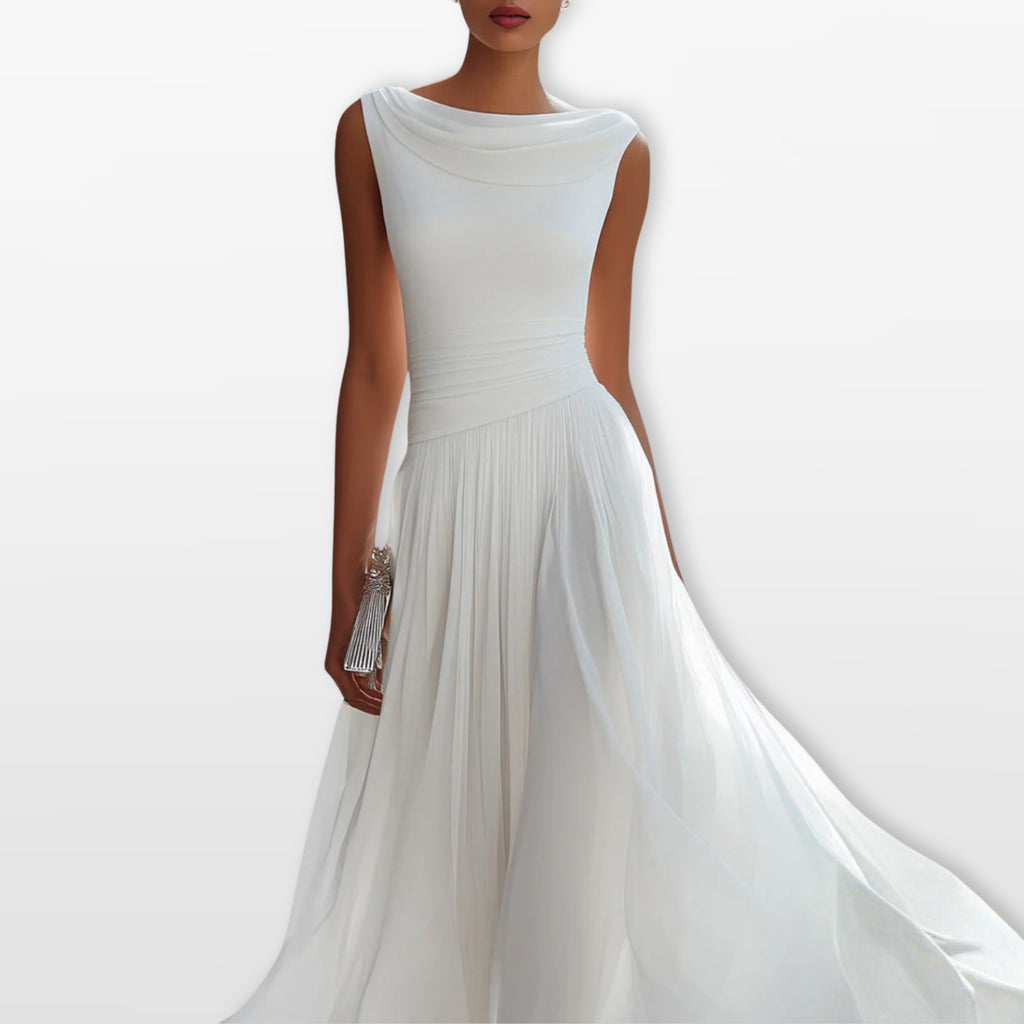 Women’s Elegant Pleated Midi Dress