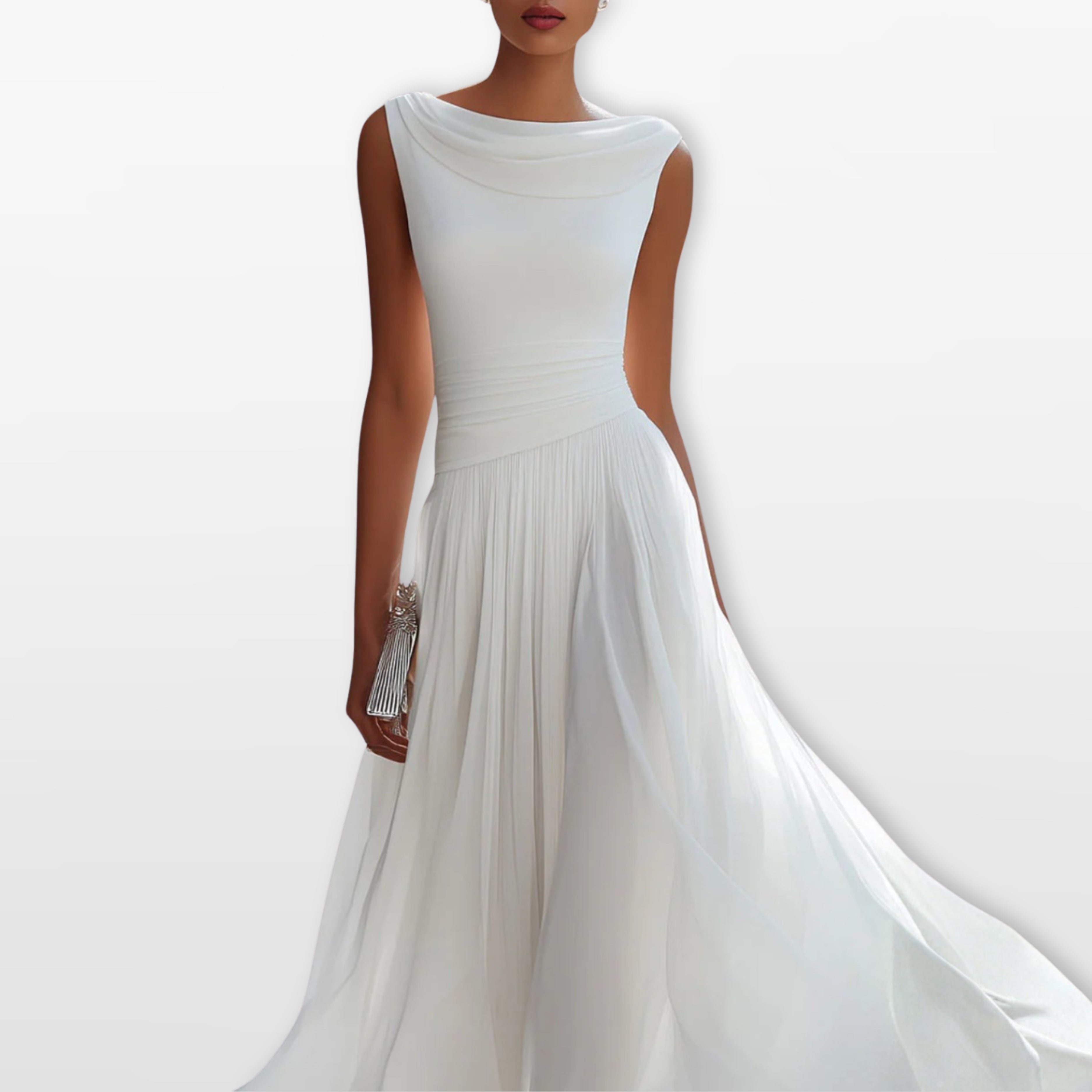 Women’s Elegant Pleated Midi Dress