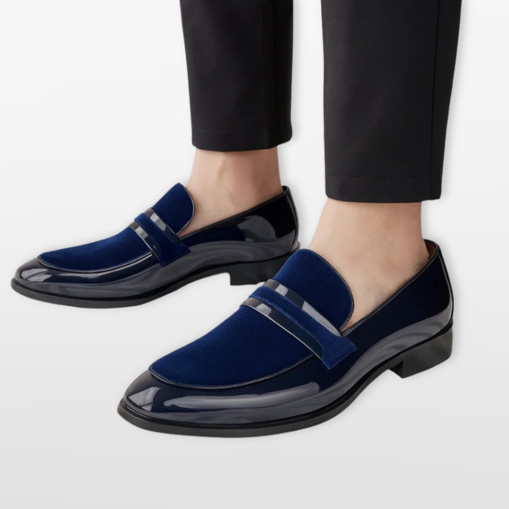 Men’s Velvet Patent Loafers