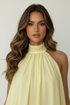 Women’s Flowy Halter Layered Mini Dress