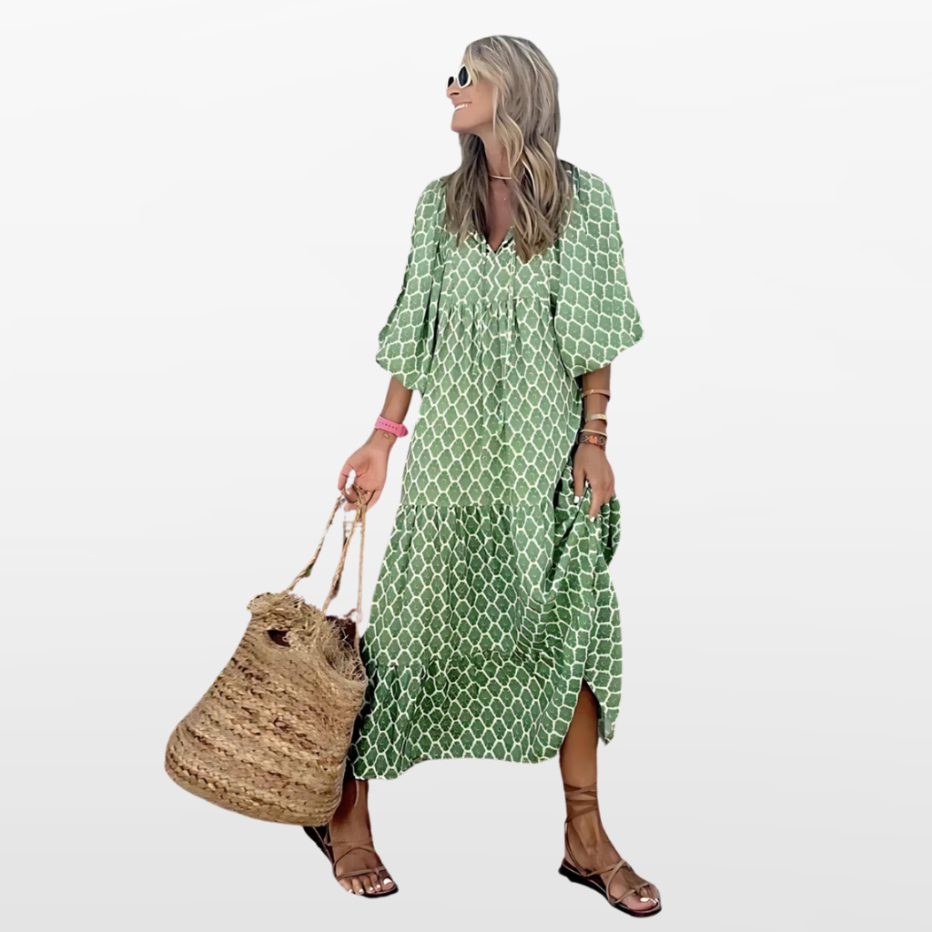 Women Boho Midi Summer Dress