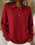 Women’s Relaxed Knit Polo Sweater
