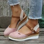 Women's Platform Espadrille Buckle Sandals