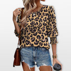 Women’s Long Sleeve Puff Sleeve Blouse Smocked Cuff