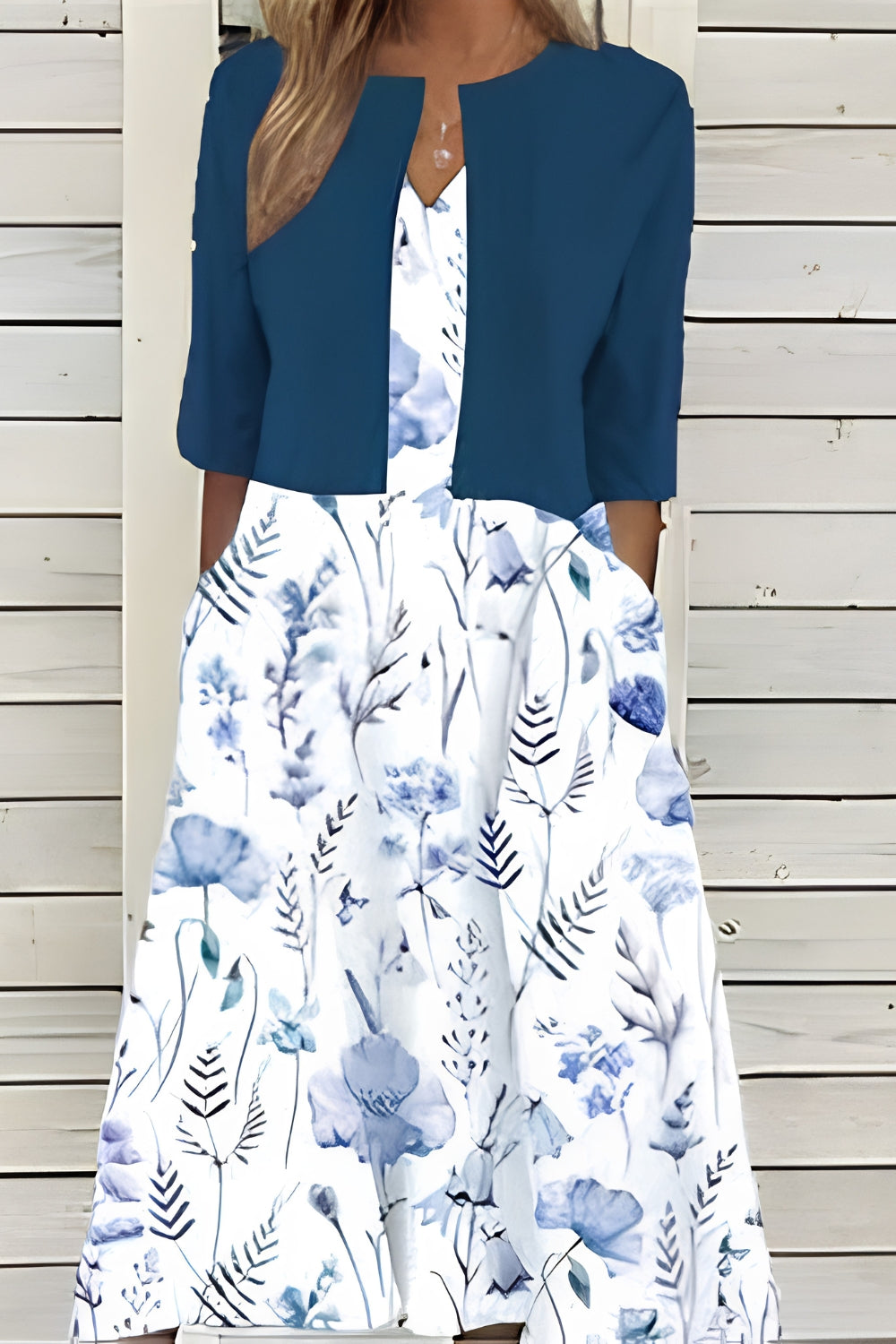 Women's Floral Midi Dress Set