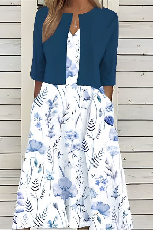 Women's Floral Midi Dress Set