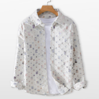 Men Patterned Casual Button Down Shirt