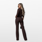 Women Two Piece Set Crop Top Pants