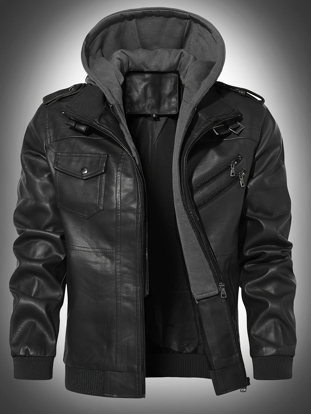 Men’s Hooded Moto Jacket