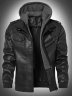 Men’s Hooded Moto Jacket