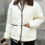 Women’s Quilted Jacket with Contrast Collar