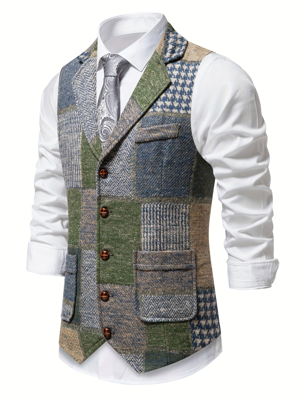 Men’s Formal Patchwork Vest