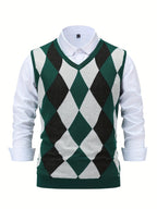 Men’s Stylish Argyle Sweater Vest