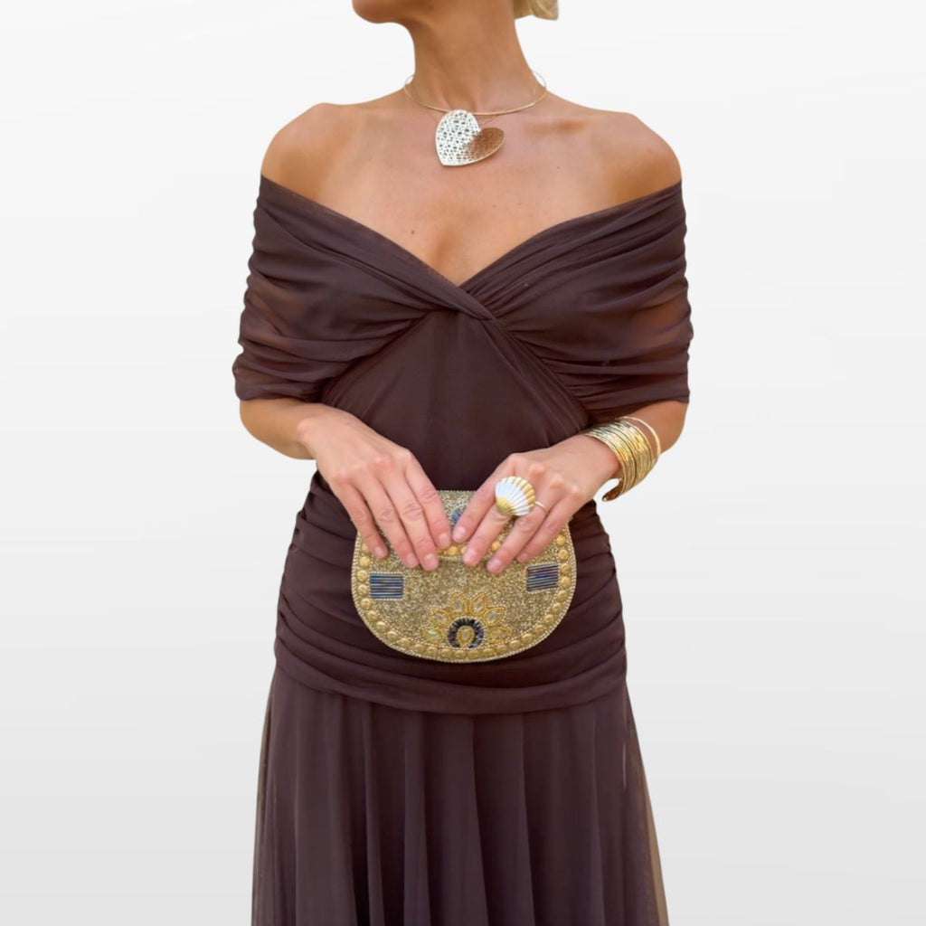 Women Off Shoulder Elegant Midi Dress