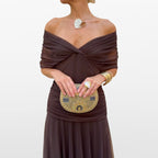 Women Off Shoulder Elegant Midi Dress