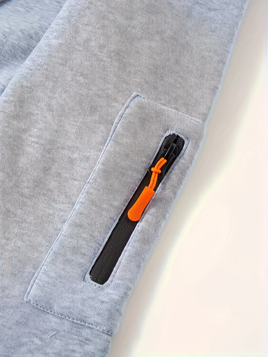 Men's Full-Zip Hooded Sweatshirt with Sleeve Detail