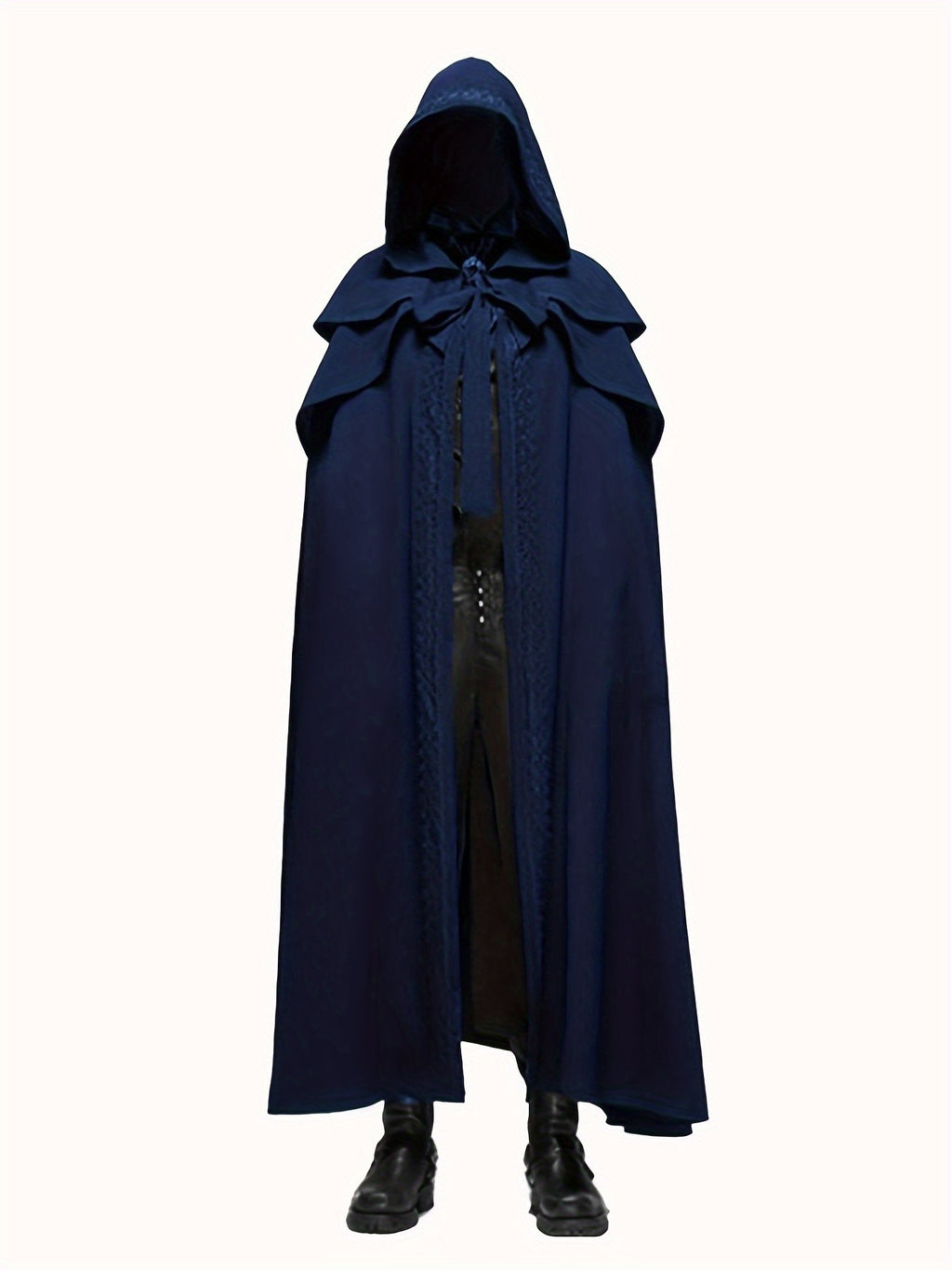 Men’s Halloween Hooded Dark Villain Cape