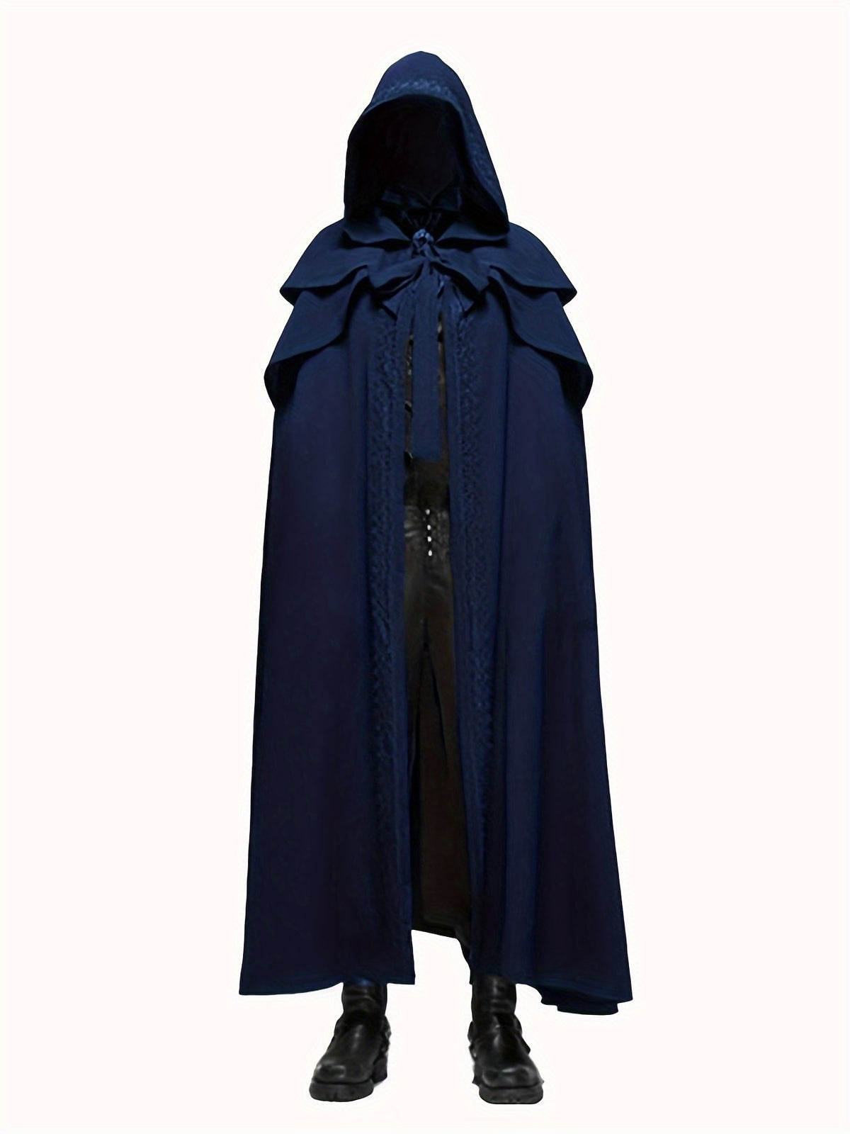 Men’s Halloween Hooded Dark Villain Cape