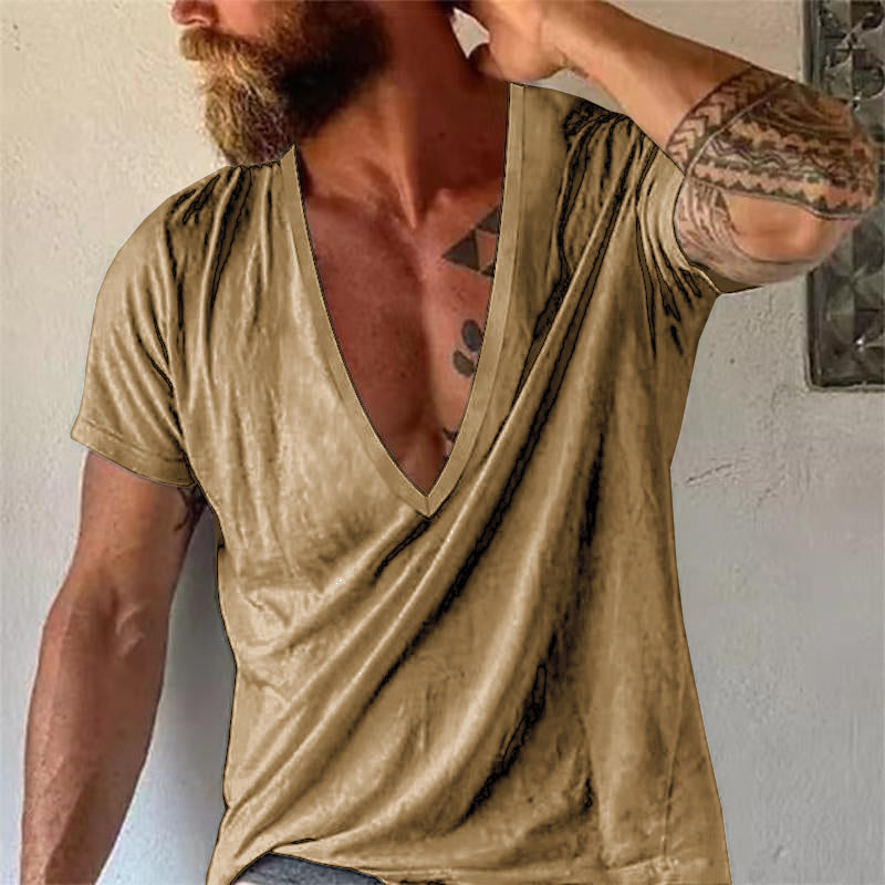 Men’s Deep V Neck Casual Tee