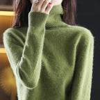 Women’s Turtleneck Sweater with Ribbed Trim