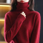 Women’s Turtleneck Sweater with Ribbed Trim
