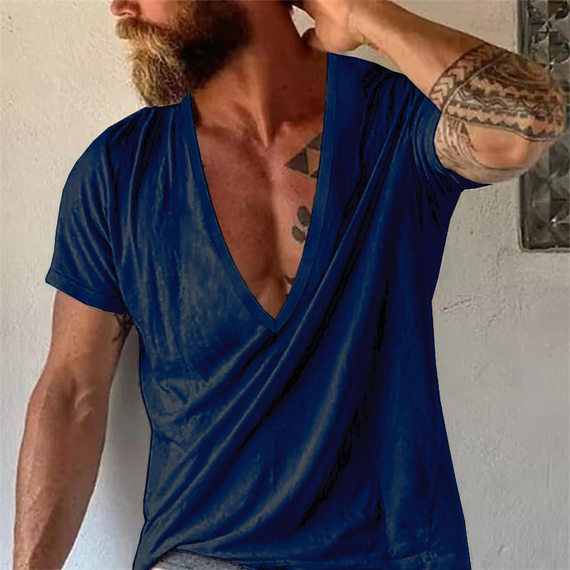 Men’s Deep V Neck Casual Tee