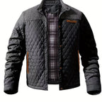 Men’s Quilted Jacket with Contrast Yoke