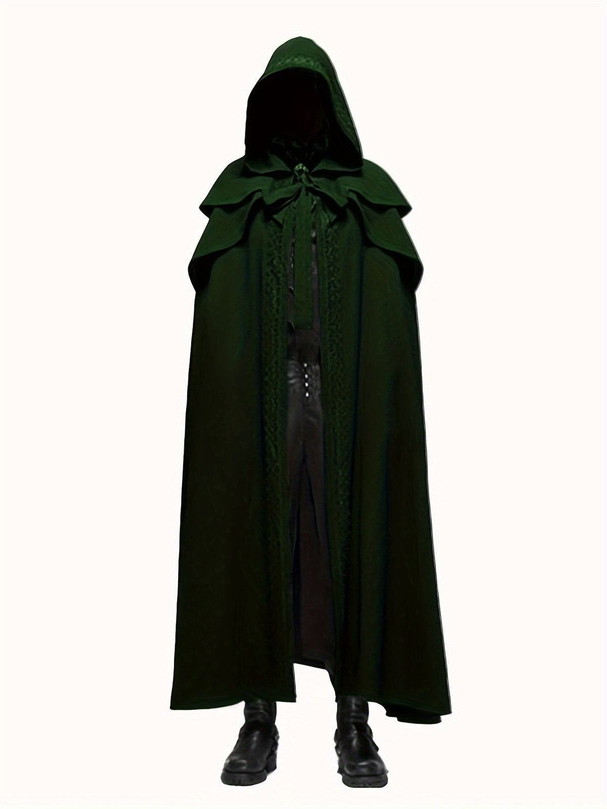 Men’s Halloween Hooded Dark Villain Cape