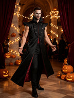 Men’s Halloween Vampire Costume with Long Cape