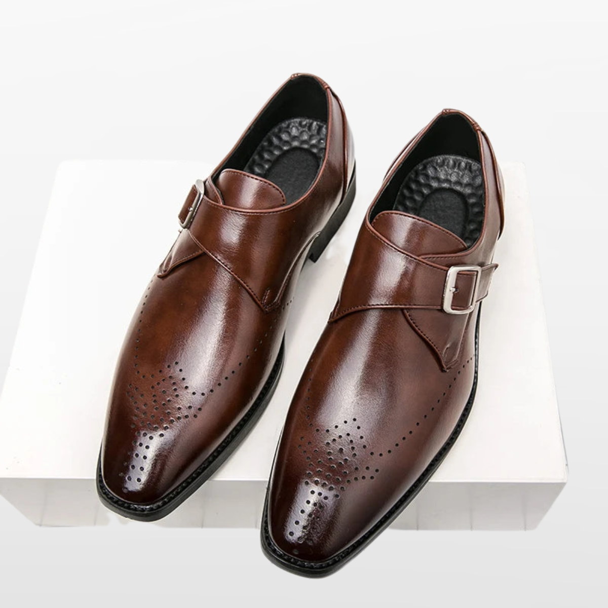 Men Classic Monk Strap Dress Shoes