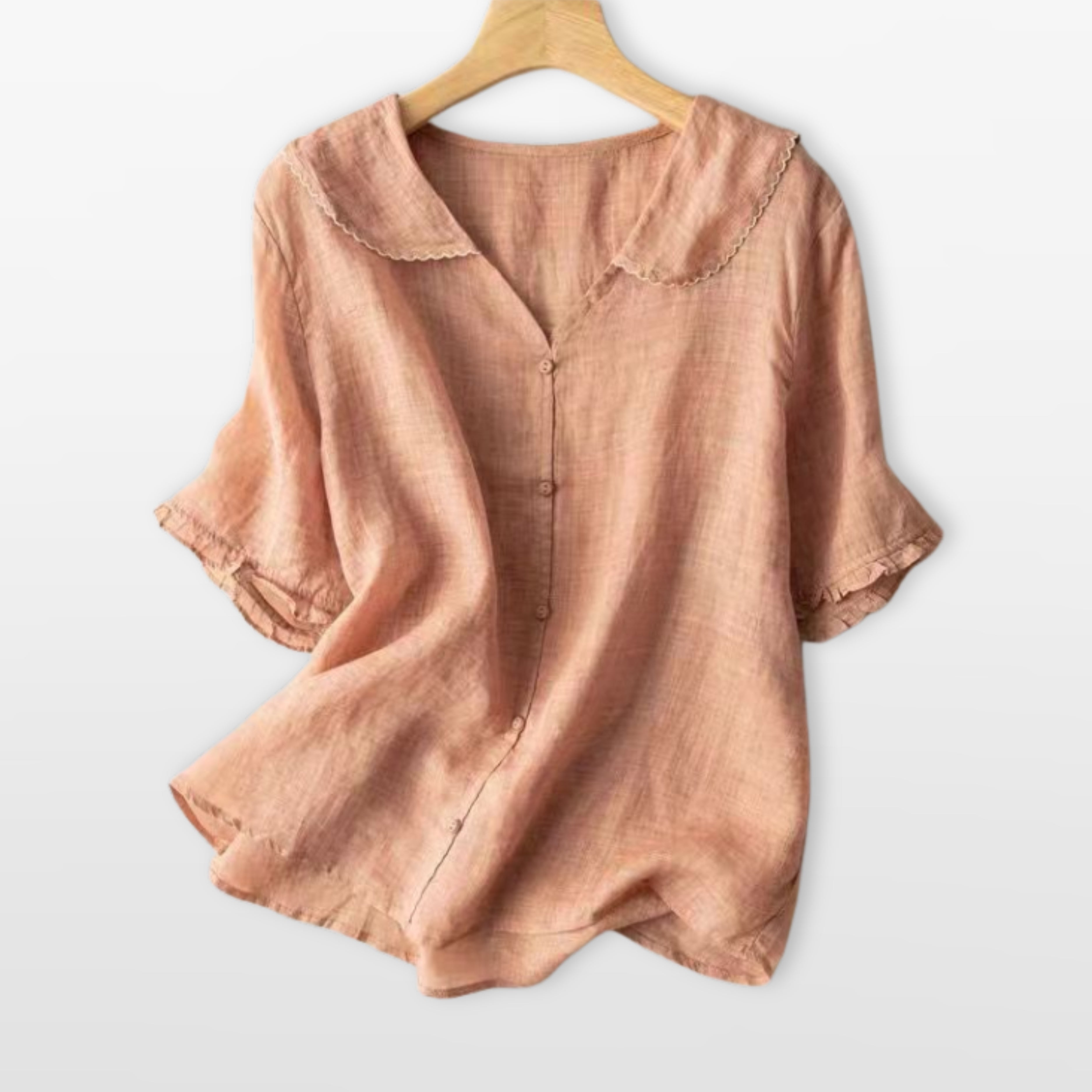 Women’s Button Front Blouse Relaxed Fit
