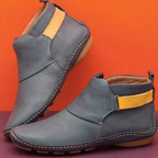 Women’s Contrast Strap Flat Ankle Boots