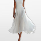 Women’s Elegant Pleated Midi Dress