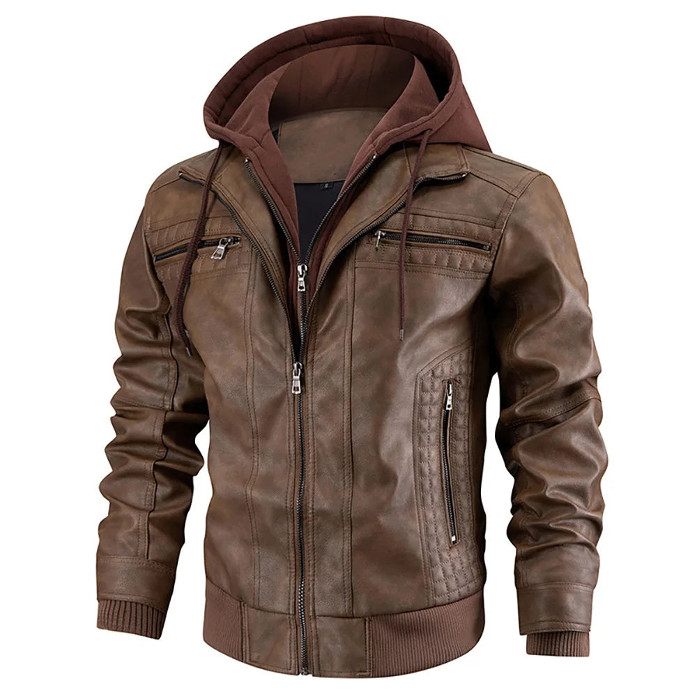 Men's Hooded Short Zip Jacket