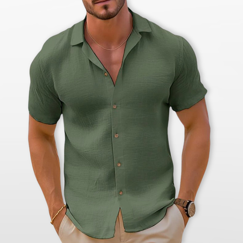 Men Short Sleeve Casual Summer Shirt