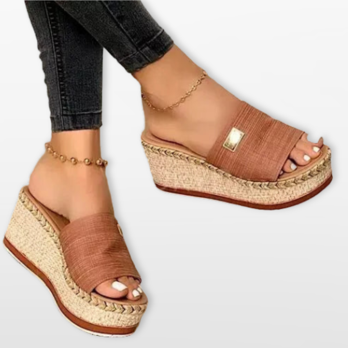 Women Orthopedic Platform Wedge Slide Sandals