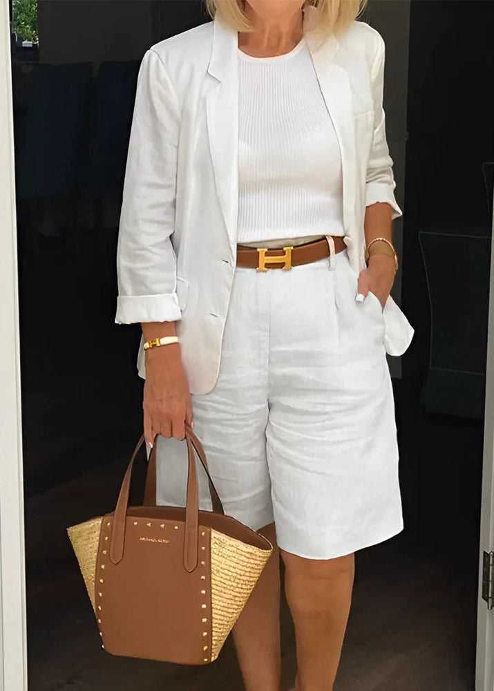 Women's 2 Piece Blazer Shorts Set