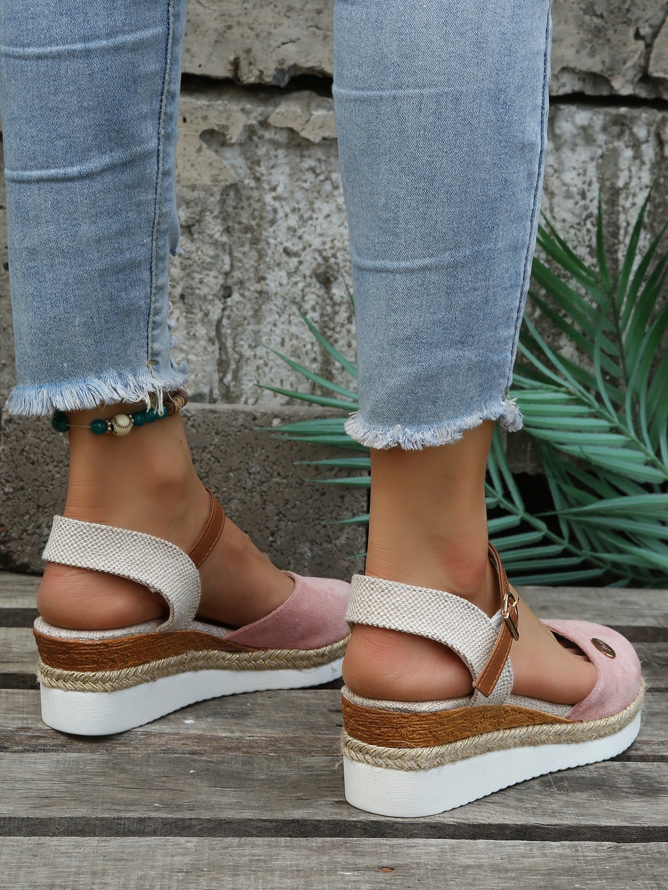 Women's Platform Espadrille Buckle Sandals