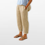 Women’s Relaxed Cropped Pants Elastic Waist