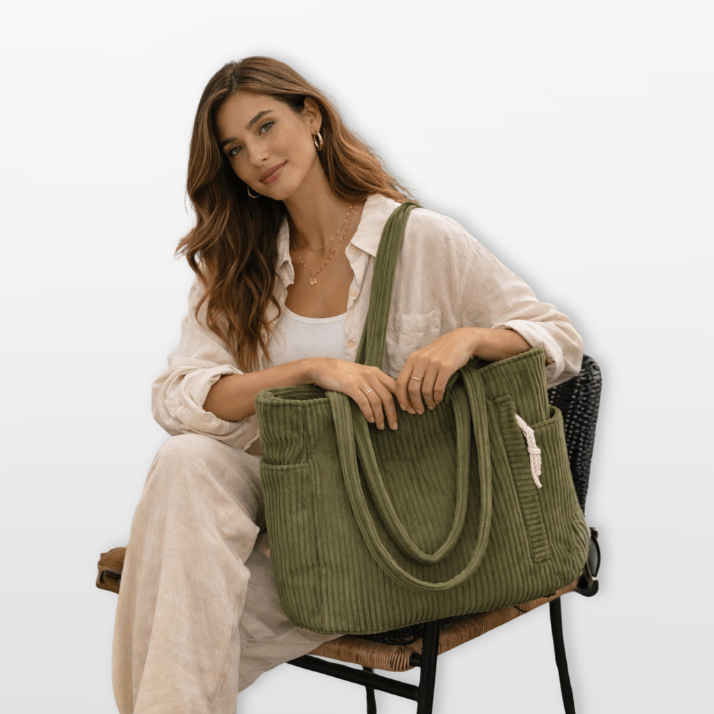 Women’s Corduroy Tote Bag Casual Shopper