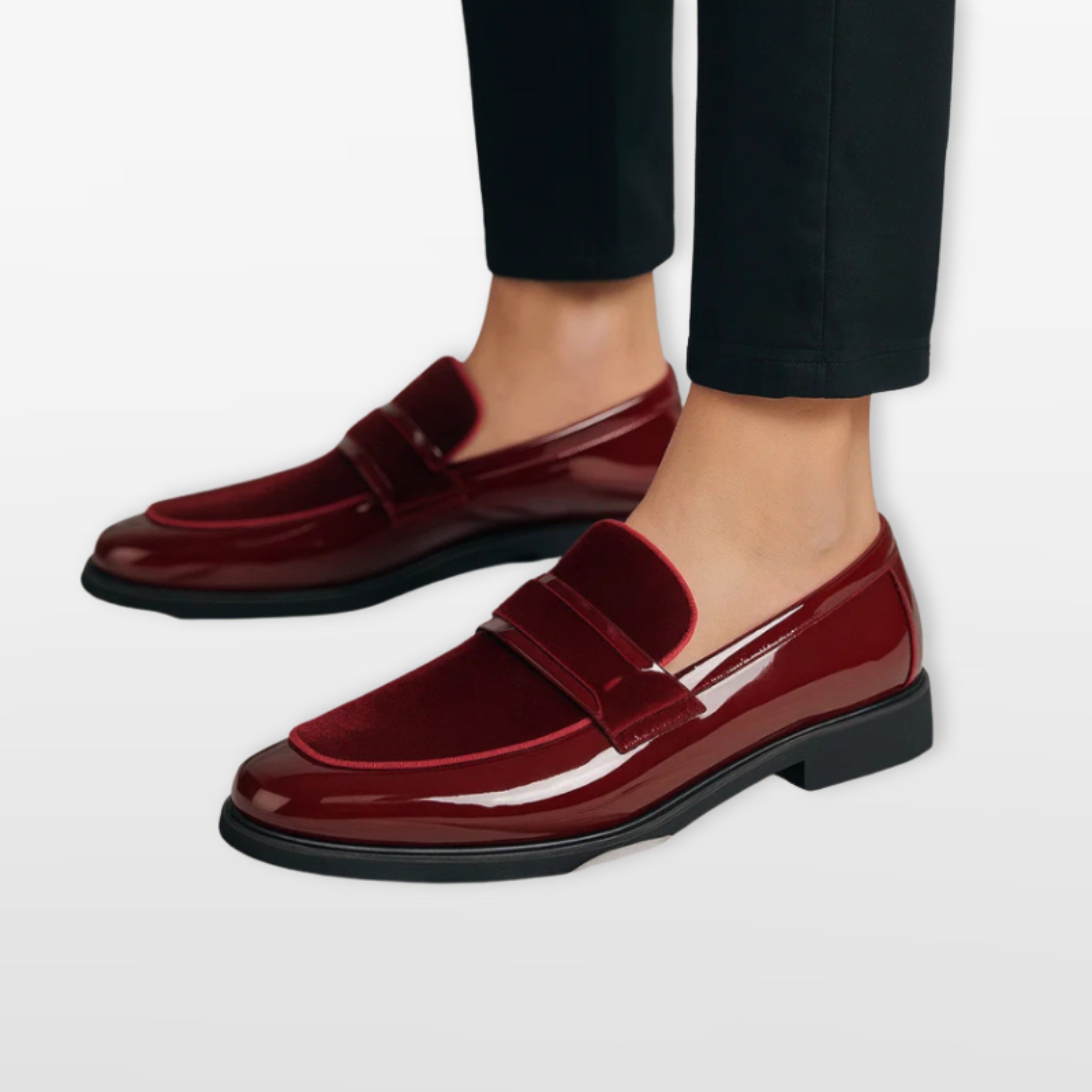 Men’s Velvet Patent Loafers