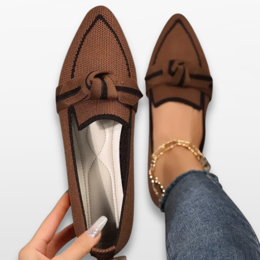 Women Orthopedic Pointed Toe Knot Loafers