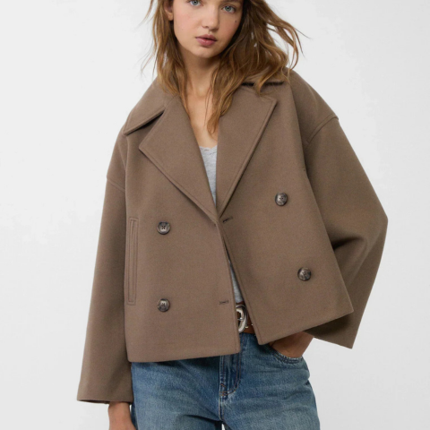Women’s Cropped Double-Breasted Blazer