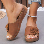 Women’s Floral Comfort Wedge Sandals