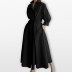 Women Structured Midi Dress Tailored Elegance